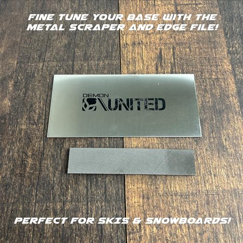 Demon United Ski/Snowboard Wax Brush Kit - Bonus Includes Metal Scraper and Edge File - Image 2